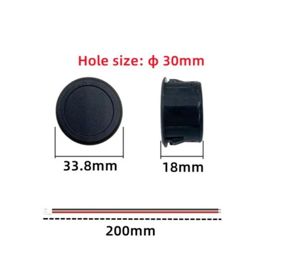 Voltmetre DC 4-100V Led Dijital Ekran Dairesel - Kırmızı - 2