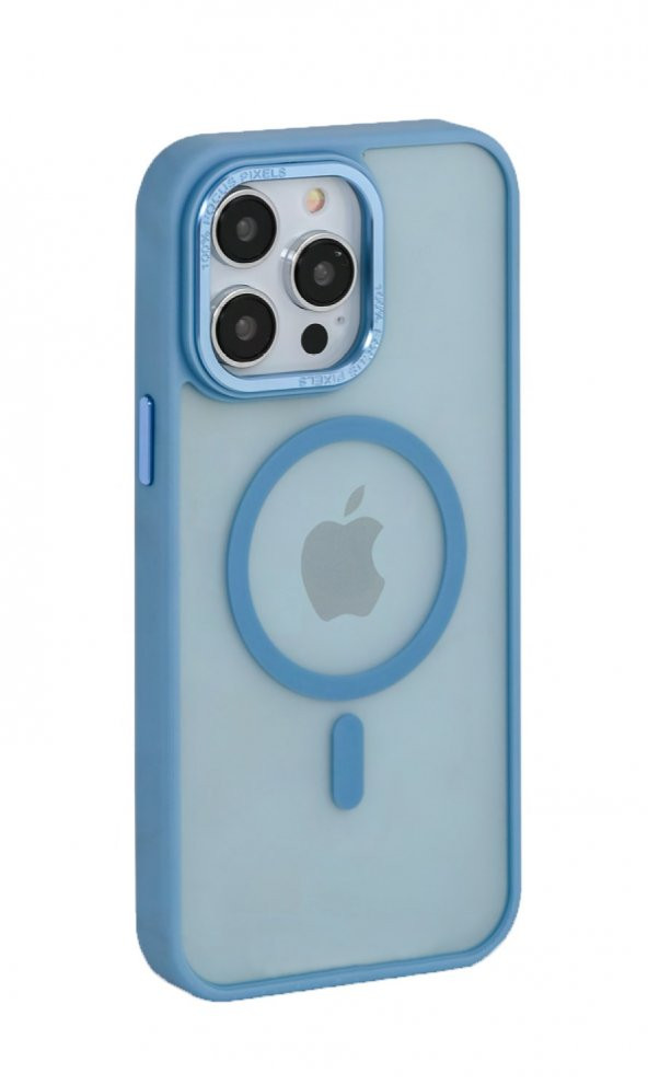 İphone 12 pro Blue Sky Magsafe Kılıf Kapak Koruma Açık Mavi