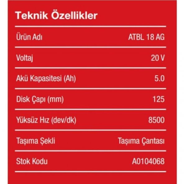 ATTLAS PRO ATBL 18 AG 502C 20V AKÜLÜ AVUÇ TAŞLAMA - 3