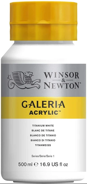 Winsor Newton Galeria Akrilik Boya 500ml - Titanium White 644 ürün görseli