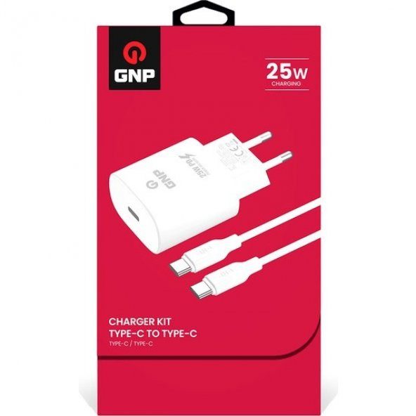 Genpa GNP 25W Type-C Kablo Ve Şarj Cihazı Beyaz Genpa Garantili