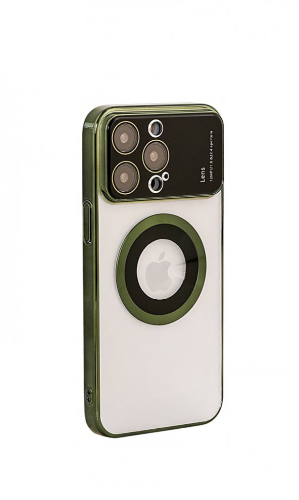 İphone 11 Mika Kamera Korumalı Magsafe Telefon Kılıfı Yeşil