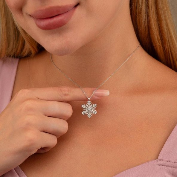 Gümüş Pazarım Rodyum Kaplama Baget Taşlı Kartanesi Gümüş Kolye - 3