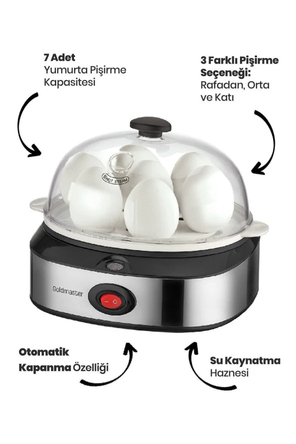 Goldmaster GM-7444S Yumurta Pişirme Makinesi - 6