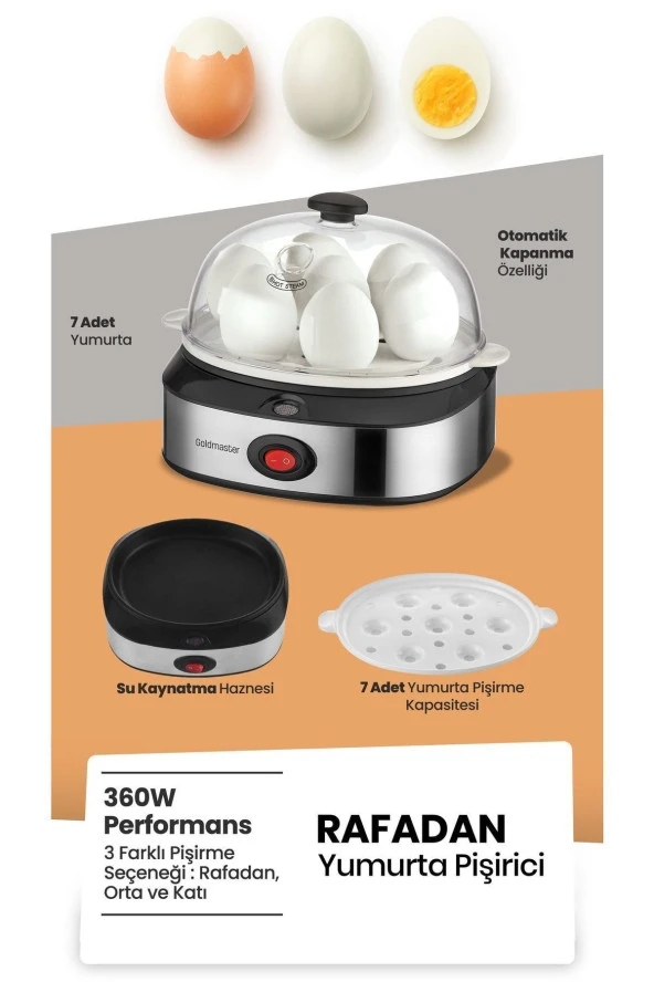 Goldmaster GM-7444S Yumurta Pişirme Makinesi - 7