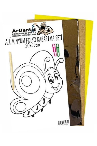 Alüminyum Folyo Kabartma Seti 20x30 cm Deney Malzemesi 1 Paket Aliminyum Folyo Seti Kabartma - 4