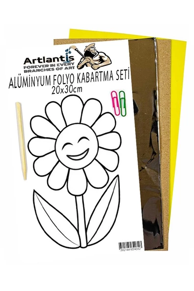 Alüminyum Folyo Kabartma Seti 20x30 cm Deney Malzemesi 1 Paket Aliminyum Folyo Seti Kabartma - 3