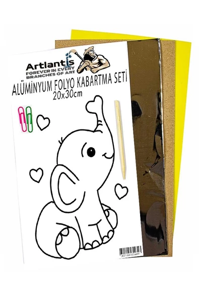 Alüminyum Folyo Kabartma Seti 20x30 cm Deney Malzemesi 1 Paket Aliminyum Folyo Seti Kabartma