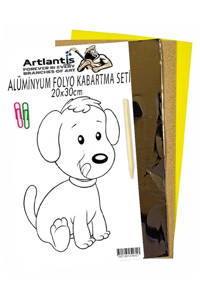 Alüminyum Folyo Kabartma Seti 20x30 cm Deney Malzemesi 1 Paket Aliminyum Folyo Seti Kabartma - 11