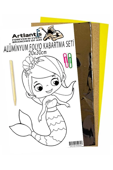 Alüminyum Folyo Kabartma Seti 20x30 cm Deney Malzemesi 1 Paket Aliminyum Folyo Seti Kabartma - 2