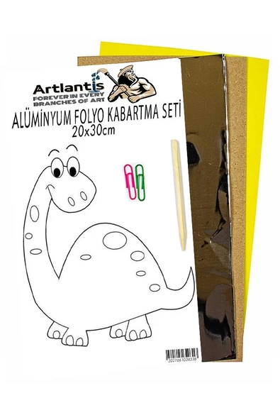 Alüminyum Folyo Kabartma Seti 20x30 cm Deney Malzemesi 1 Paket Aliminyum Folyo Seti Kabartma - 12