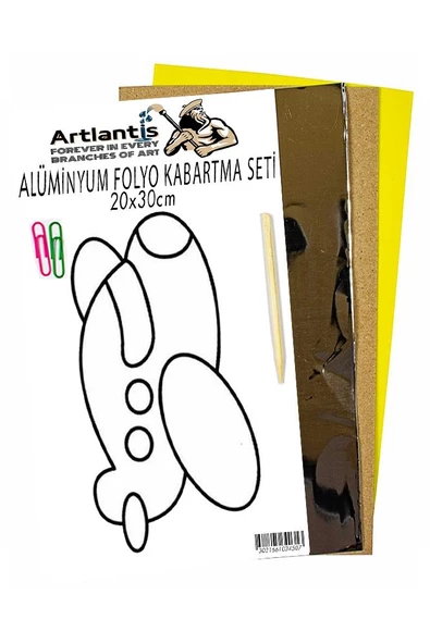 Alüminyum Folyo Kabartma Seti 20x30 cm Deney Malzemesi 1 Paket Aliminyum Folyo Seti Kabartma - 9
