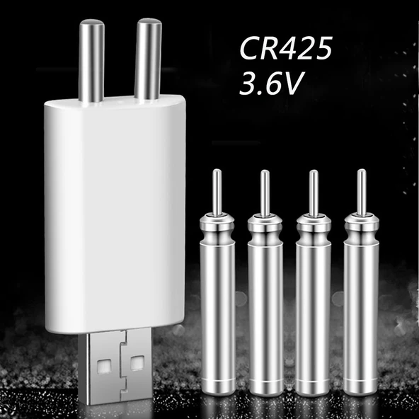 CR425 3V Şarjlı Pil ve 2 Girişli Usb Şarj Aleti - 3