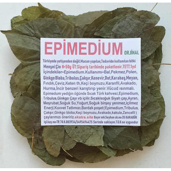 Epimedum Yeşil Çay 50G