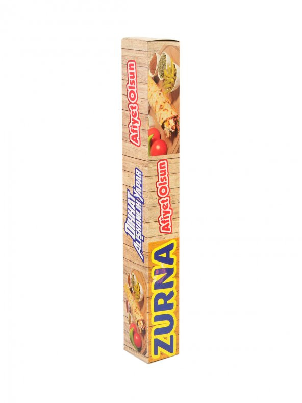 Zurna Dürüm Kutusu 40 cm 300lü Paket  5x5x40 cm Krome Karton Baskılı Ambalaj - 3