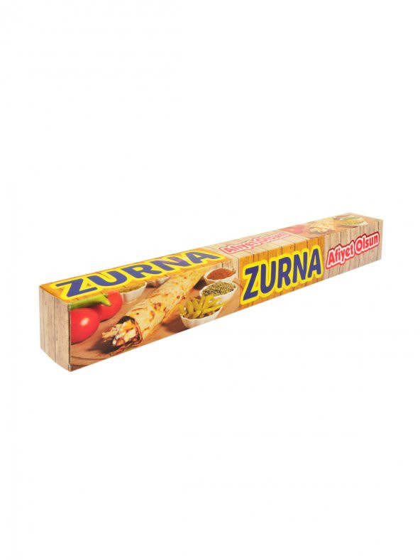 Zurna Dürüm Kutusu 40 cm 300lü Paket  5x5x40 cm Krome Karton Baskılı Ambalaj - 1
