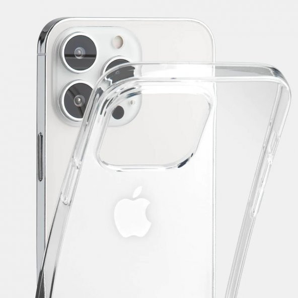 FitCase iPhone 15 Pro Kılıf Kamera Korumalı Silikon Şeffaf Arka Kapak - 2