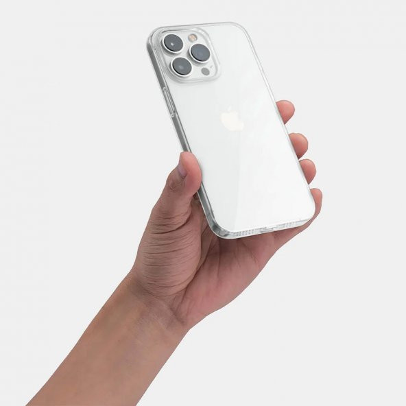 FitCase iPhone 15 Pro Kılıf Kamera Korumalı Silikon Şeffaf Arka Kapak - 4