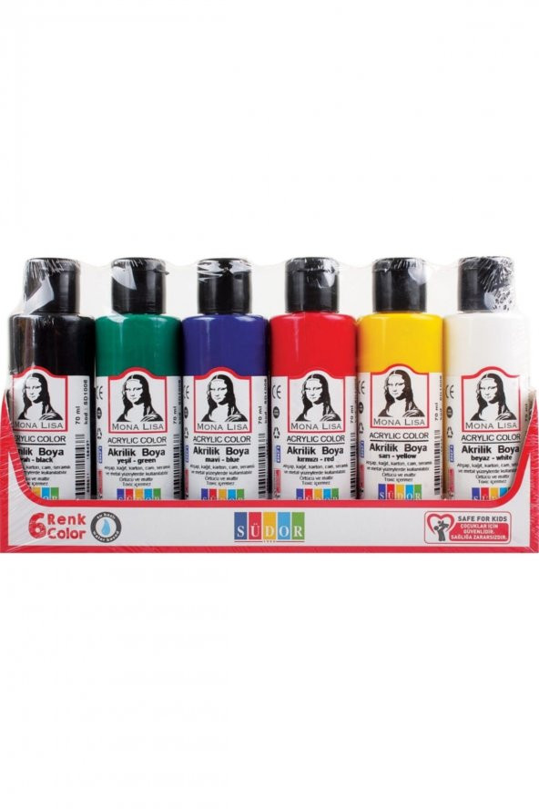 Akrilik Boya Seti Full, 35x50 Tuval, 6x70ml Akrilik Boya - 2