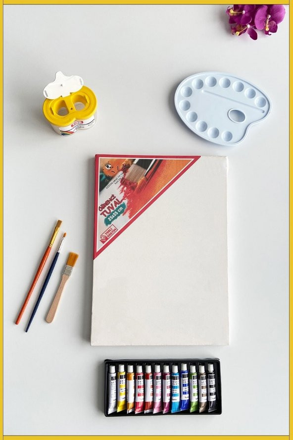 Tuval Boyama guaj  boya Öğrenci Resim Seti 25x35 Tuval ürün görseli 1