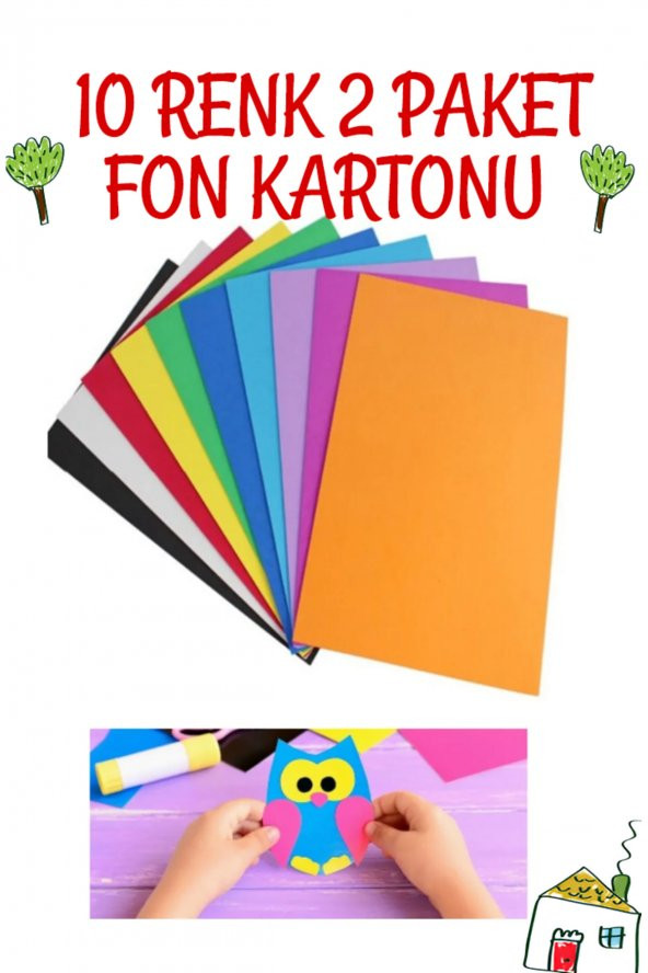 Fon Kartonu 2 paket 23x33 ebat 10 lu x 2