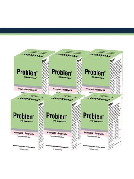 Probien Probiyotik Prebiyotik 30 Kapsül 6'Lı PAKET (SKT:05/2028) ürün görseli 1