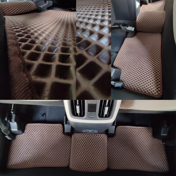 Bod Chery Tiggo 8 Pro 7 Koltuk 3D Havuzlu Paspas 2023-Sonrası Kahve - 2