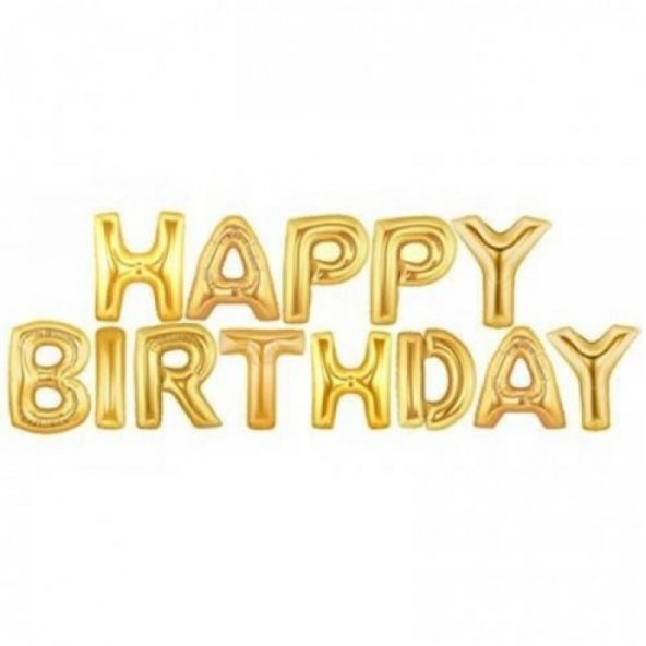 Happy Birthday Folyo Balon Gold