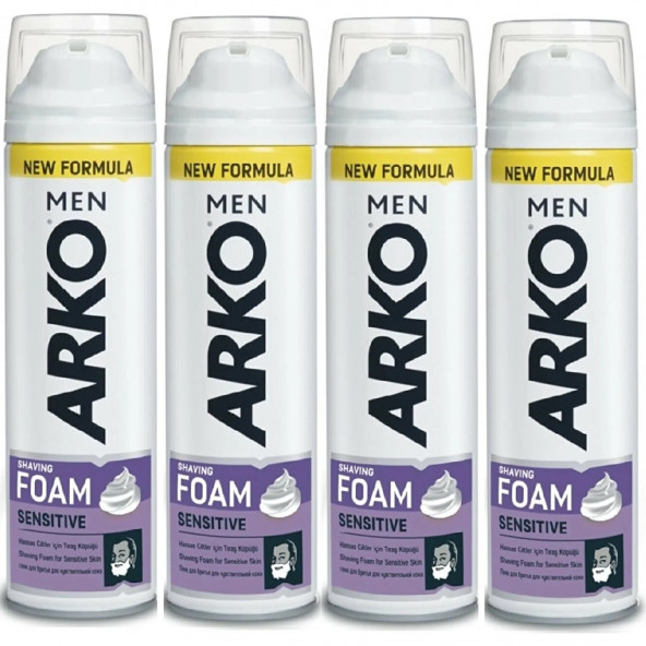 Arko Traş Köpüğü Sensitive 200 Ml X 4 Adet