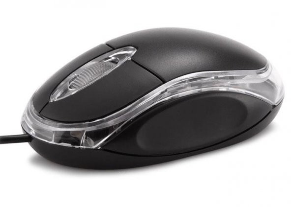 Everest Usb Siyah Işıklı Kablolu Optik Mouse 1200 Dpi - Resim 2