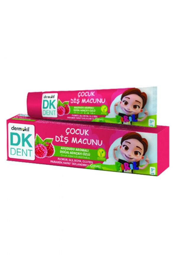 Dk Dent Pırıl Ahududu Aromalı Vegan Çocuk Diş Macunu 50 ml