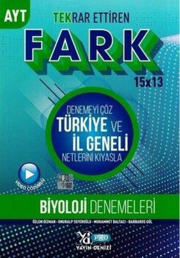 AYT Biyoloji Fark 15 x 13 Tekrar Ettiren Denemeleri