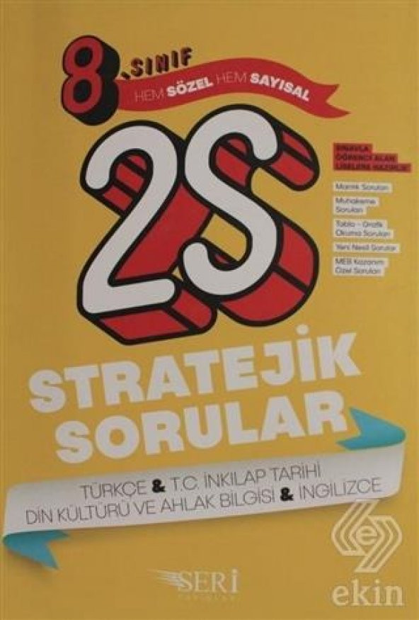 8. Sınıf Hem Sözel Hem Sayısal Stratejik Sorular ürün görseli 1