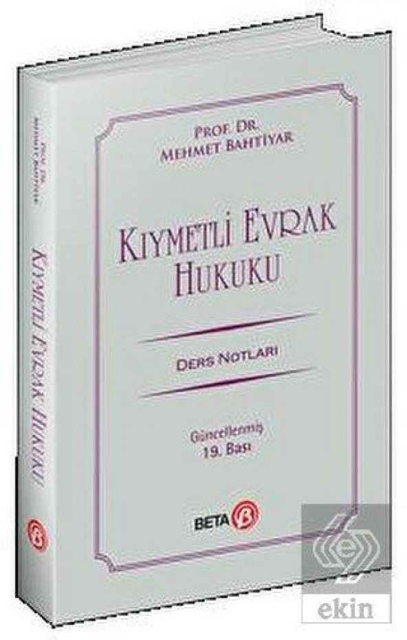 Kıymetli Evrak Hukuku ürün görseli 1