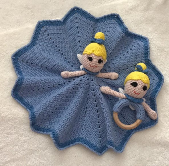 Peri Kızı Çıngırak ve Uyku Arkadaşı Amigurumi Organik Oyuncak - 3