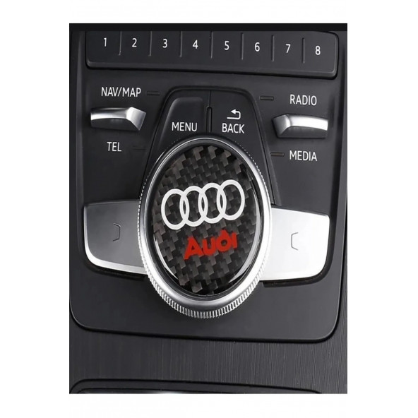 AUDI Q2 MODELİ 40 MM MULTIMEDYA DÜĞMESİ ÜZERİNE DAMLA STICKER - Resim 2