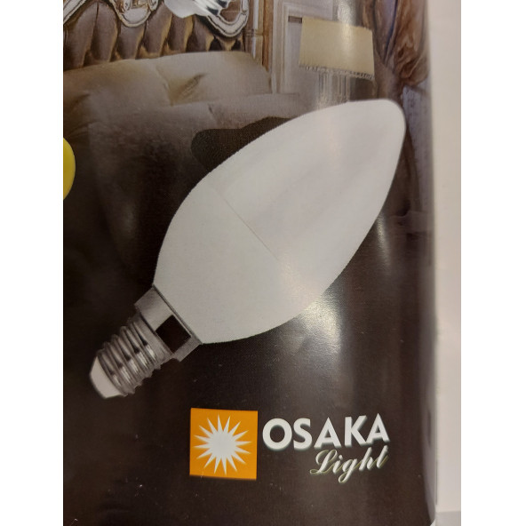 Osaka Light 6Watt E14 Duylu 3000Kelvin Gün Işığı 540Lümen Led Buji Mum Ampul