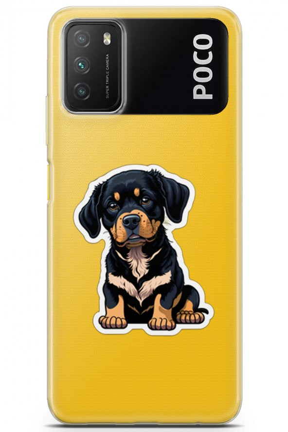 Xiaomi Poco M3 Kılıf Seri Others 04 Sevimli Köpek Clear Silikon Kılıf - 1