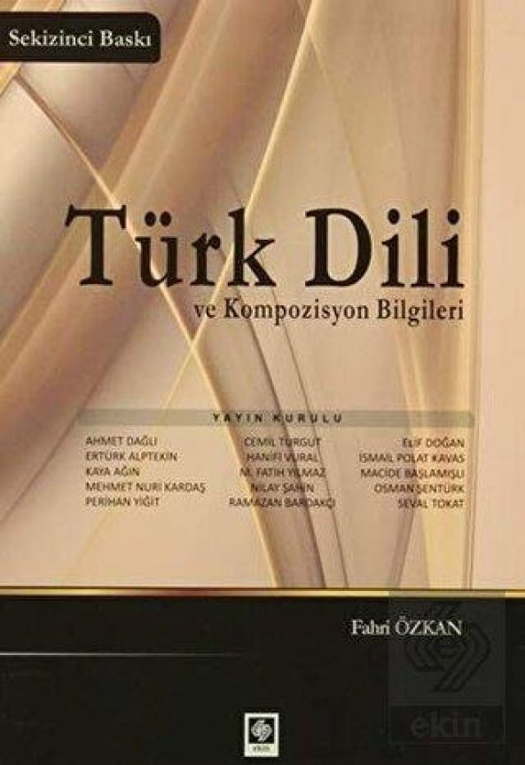 Türk Dili ve Kompozisyon Bilgileri Fahri Özkan - 1