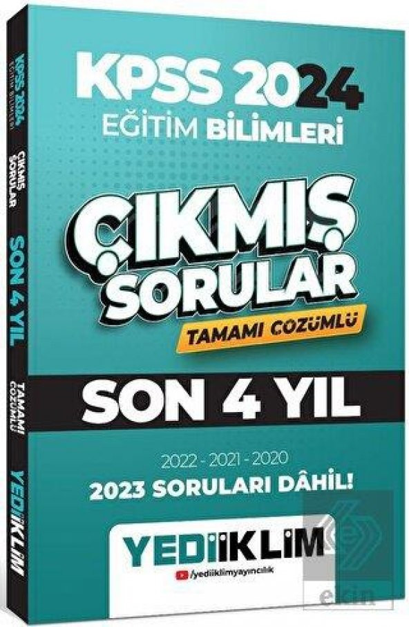 2024 KPSS Eğitim Bilimleri Son 4 Yıl Tamamı Çözüml