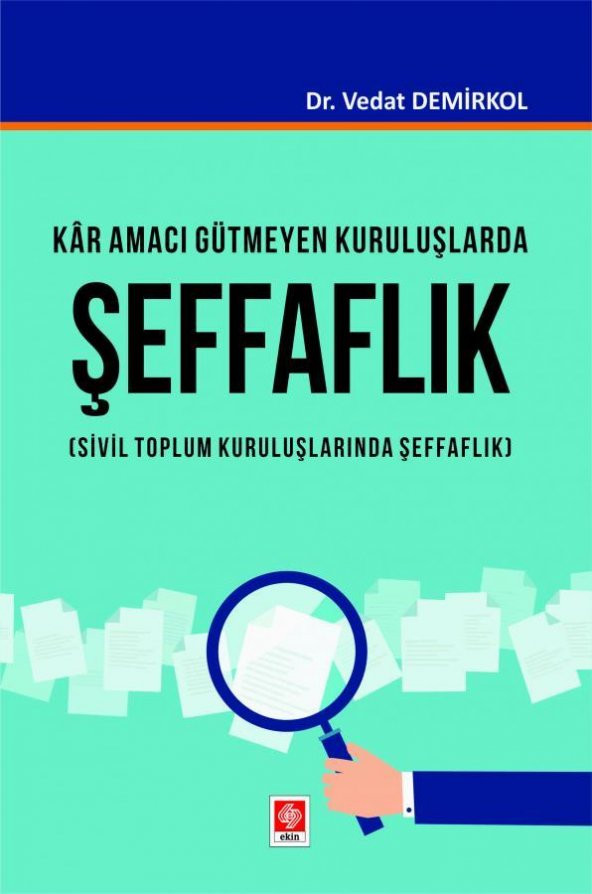 Kar Amacı Gütmeyen Kuruluşlarda Şeffaflık Vedat Demirkol ürün görseli