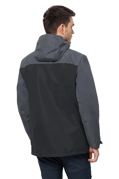 Jack Wolfskin Taubenberg 3IN1 Erkek Su Geçirmez Outdoor Mont 1115311-6350 - Resim 8