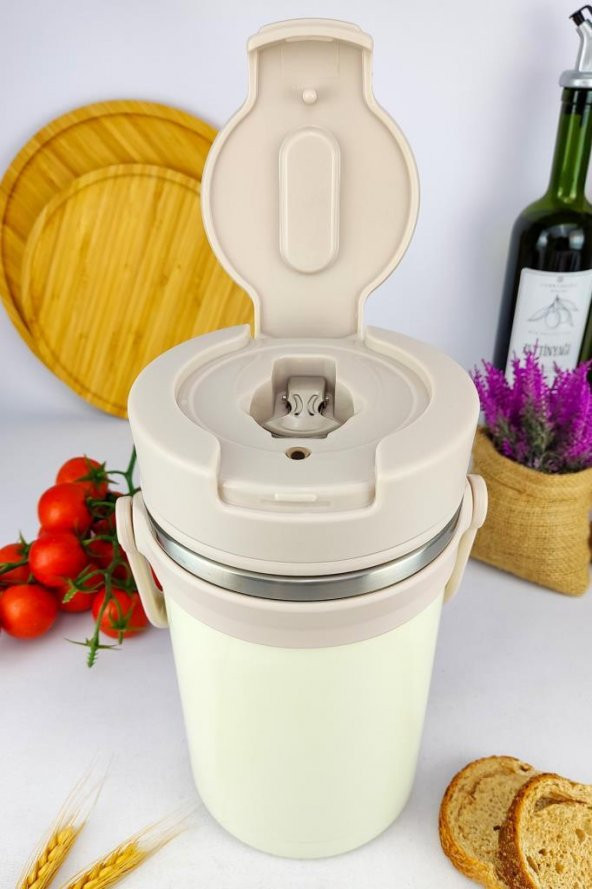 Digithome Paslanmaz Çelik Hazneli Yemek Termosu 2200 Ml Pembe - YK1413 - 3
