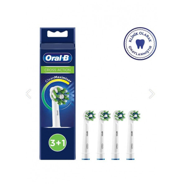 Oral-B Cross Action 3+1 Cleanmaximizer Teknolojili Yedek Fırça Başlığı