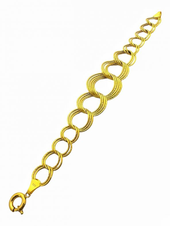 Süzme Samanyolu 14 Ayar Altın Bileklik - 2