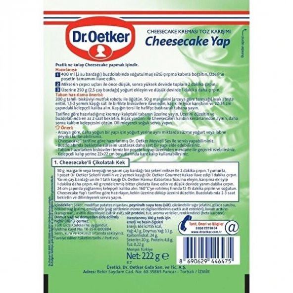 Dr. Oetker Cheesecake Yap 222g - 2