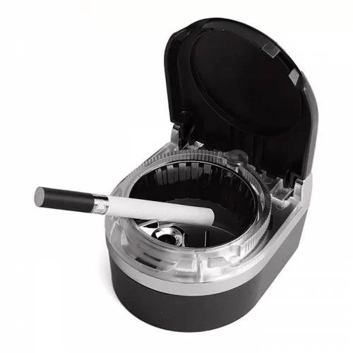 Polham Led Işıklı Kapaklı Yapışkanlı Araç İçi Küllük Araç Küllük Tablası - 3