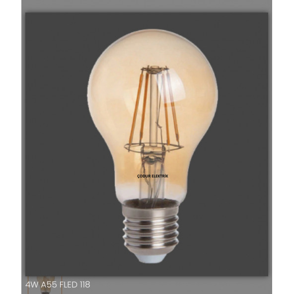 Osaka Light 4Watt Bal Rengi E27Duylu 2500Kelvin Gold Flamanlı Rustik Led 420Lümen Ampul A++Enerji - 3