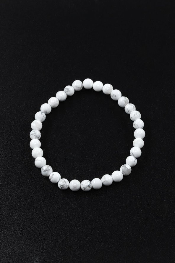 Havlit Doğal Taş Bileklik 6 mm Küre Kesim - Resim 2