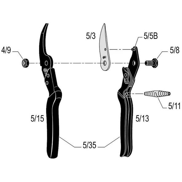 Felco 5 Budama Makası 22.5 Mm By-pass - 4